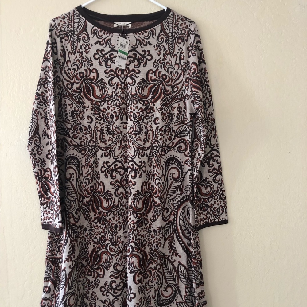 Style Co Jacquard Sweater Dress Hammock Combo L